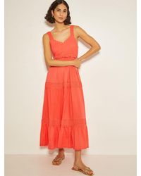 Monsoon - Sonya Embroidered 100% Cotton Maxi Dress - Lyst