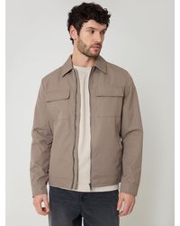 Threadbare - Showerproof Lightweight Zip Up Jacket With Collar - Lyst