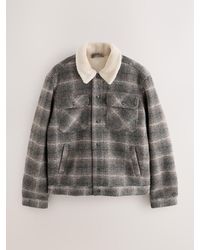 Next - Borg Lined Trucker Jacket - Lyst