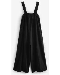 Next - Jumpsuit Aus 100 Baumwolle Mit Weitem Bein Und Rüschenriemeneu 40 Tall (Uk 12 T) - Lyst
