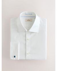 Next - Regular Fit Signature Premium 100% Cotton Textured Smart Shirt - Lyst