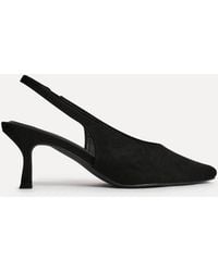Linzi - Method Square Toe Slingback Court Heels - Lyst