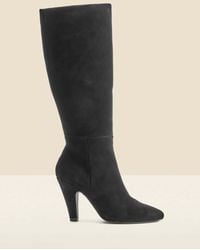 Sosandar - Suede Knee High Heeled Boots - Lyst