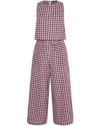 PixieGirl Petite - Pixiegirl Petite Gingham Top & Wide Leg Trousers Set - Lyst