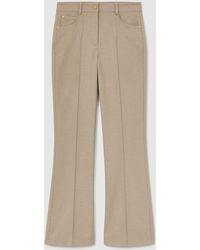 Reiss - Flared Twill Seam-Detail Trousers - Lyst