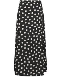 M Com - Spot Printed Midi Skirt - Lyst