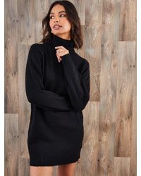 Threadbare - Roll Neck Knitted Mini Dress - Lyst