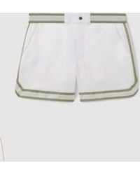 Reiss - Baller - White - Che Contrast Stripe Elasticated Waist Swim Shorts, Xxl - Lyst