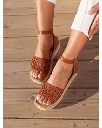 Linzi - Sundown Espadrille Flatform Sandals - Lyst