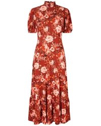 Joe Browns - Oversized Autumnal Floral Vintage High-Neck Jersey Midi Dress - Lyst