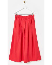 Oliver Bonas - Elasticated Pleated Midi Skirt - Lyst