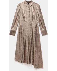 Mint Velvet - Metallic Midi Shirt Dress - Lyst