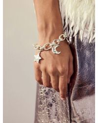 Next - Hammered Detail Star Charm Bracelet - Lyst