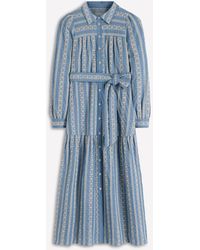 white christmas dresses Clara Cotton Shirt Dress-Multi, Ornamental Floral