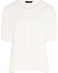 Evans - Slub Button Through Top - Lyst