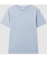 Reiss - Bless - Soft Blue Crew Neck T-shirt, Xxl - Lyst