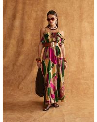 River Island - 100% Cotton Ruffle Maxi Dress - Lyst