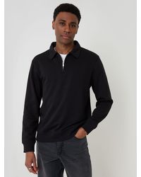Threadbare - Quarter Zip Collared Sweatshirt - Lyst