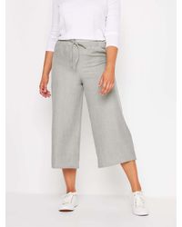 M Com - Petite Linen Look Culottes - Lyst