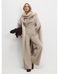River Island - Striped Wide Leg Ponte Trousers - Lyst