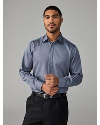 Next - Langarmhemd Aus 100 Baumwolle Mit Einzelmanschette Und Paspelierungeu 43 Regular - Lyst