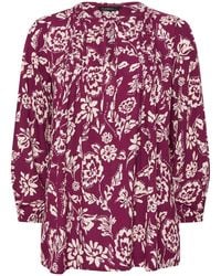 Evans - Long Sleeve Pintuck Boho Blouse - Lyst