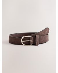 Next - Chocolate Regular Suede Belt - Lyst