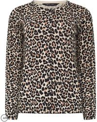 M Com - Animal Print Cardigan - Lyst