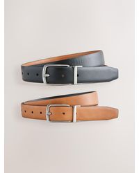 Next - Tan Faux Leather Reversible Formal Belt - Lyst