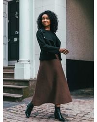 Roman - Petite Stretch Waist Knit Midi Skirt - Lyst