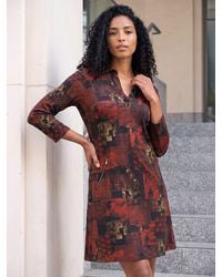 Roman - Patchwork Print Shift Dress - Lyst