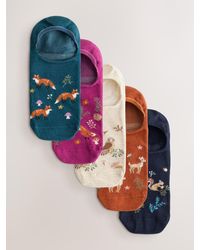 Next - Autumn Animals Invisible Trainers Socks 5 Pack - Lyst