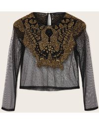 AllSaints - Allsaints Greta Embellished Top - Lyst