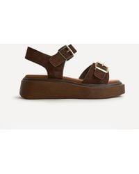 Linzi - Source Wide Fit With Buckle Straps Flatform Sandals - Lyst