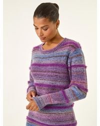 Roman - Stripe Knit Jumper Dress - Lyst