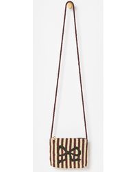 Oliver Bonas - Striped Bow Beaded Cross-Body Bag - Lyst
