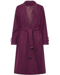 M Com - Glam Belted Open Front Coat - Lyst