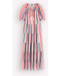 white christmas dresses Alba Viscose Maxi Dress-Mazarine Blue, Opulent Paisley main image 0