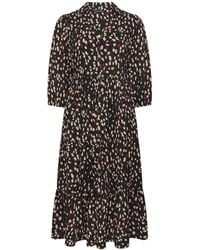 Evans - Jersey Tiered Button Detail Dress - Lyst
