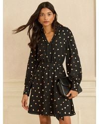 Love & Roses - Notch Neck Mini Dress - Lyst