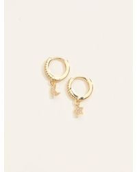 FatFace - Fatface Star And Moon Huggie Earrings - Lyst