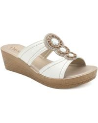 Pavers - Jewelled Wedge Heel Mule Sandals - Lyst