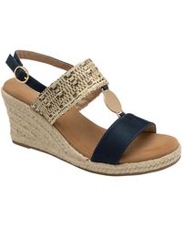 Dunlop - Double Strap Wedge Sandals - Lyst
