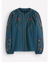 Boden - Raglan Embroidered Top - Lyst
