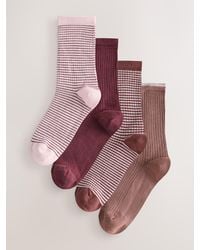 Next - Supersoft Ribbed Ankle Socks 4 Pack - Lyst