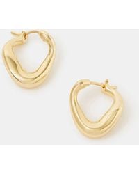 Accessorize - Plated 14Ct Chunky Oval Hoop Earrings - Lyst