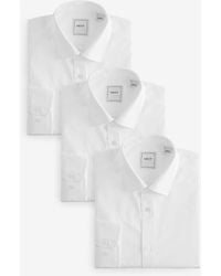 Next - Slim Fit Single Cuff Easy Care Smart Shirts 3 Pack - Lyst