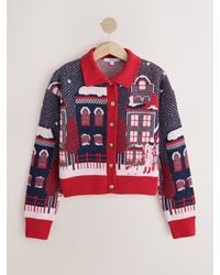 Next - Multi Long Sleeve Button Up Knit Cardigan - Lyst