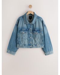 Next - Relaxed Denim Trucker Jacket - Lyst