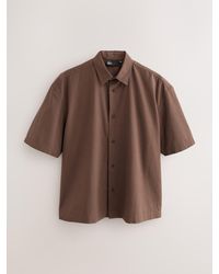 Next - Edit Boxy Fit Seersucker Short Sleeve Shirt - Lyst